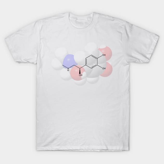 Adrenaline Molecule Chemistry T-Shirt by ChemECool